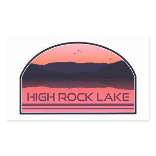 High Rock Lake North Carolina Red Sunrise Rectangular Sticker