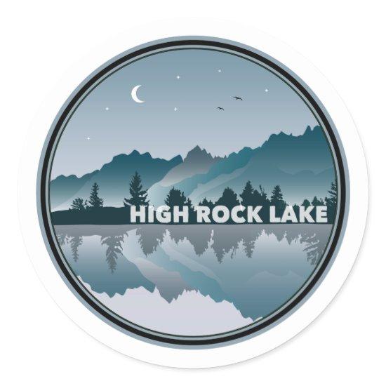 High Rock Lake North Carolina Reflection Classic Round Sticker