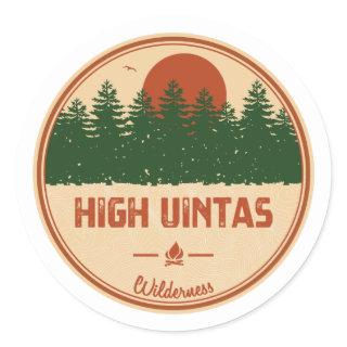 High Uintas Wilderness Utah Classic Round Sticker