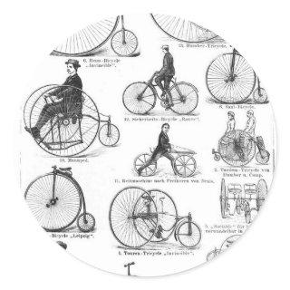 High Wheeler Bicycle Penny Farthing Classic Round Sticker