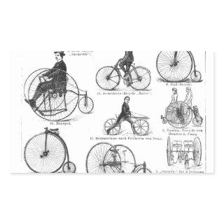 High Wheeler Bicycle Penny Farthing Rectangular Sticker
