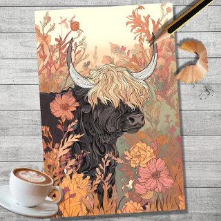 Highland Cow Pencil Art 2 Decoupage Paper