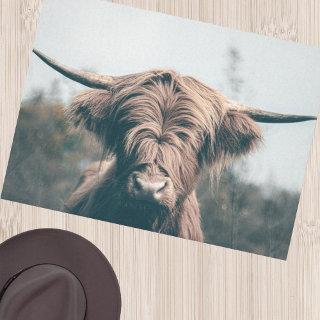 Highland cow portrait tissue paper