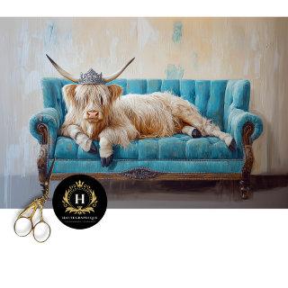 Highland Cow Rustic Boho Sofa Spa Decoupage Tissue Paper