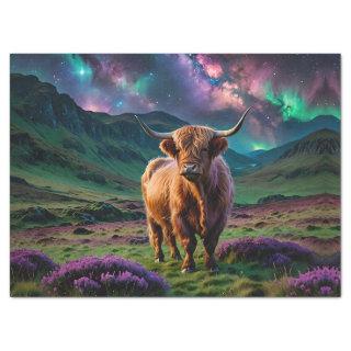 Highland Cow Under The stars Tissue Paper