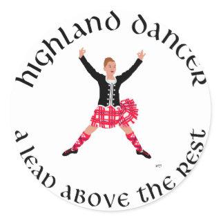 Highland Dancers a Leap Above the Rest Classic Round Sticker