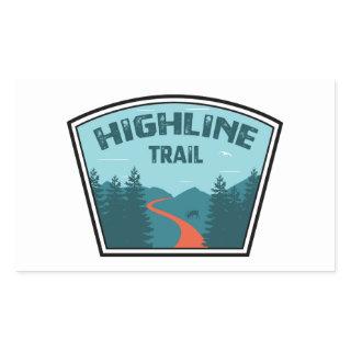 Highline Trail Glacier National Park Rectangular Sticker