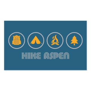 Hike Aspen Colorado Rectangular Sticker