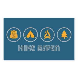 Hike Aspen Colorado Rectangular Sticker