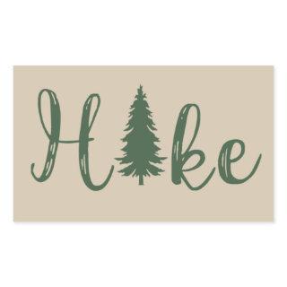 Hike logo pine tree hiking lover rectangular sticker