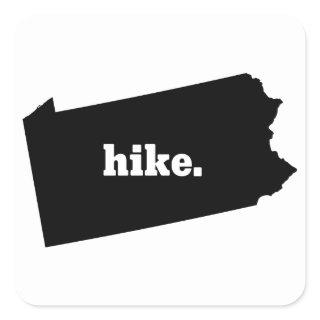 Hike Pennsylvania Square Sticker