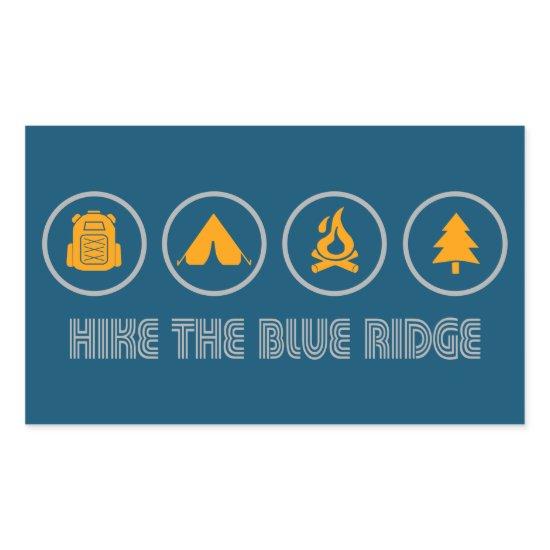 Hike The Blue Ridge Mountains Rectangular Sticker