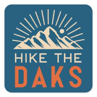 Hike The Daks Sunburst Square Sticker