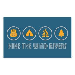Hike The Wind River Mountain Range Rectangular Sticker