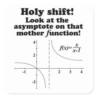 Hilarious 'Holy Shift! Math Joke' Sticker