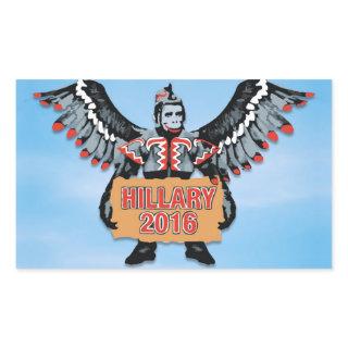 HILLARY AND THE ARMY OF FLYING MONKEYS RECTANGULAR STICKER