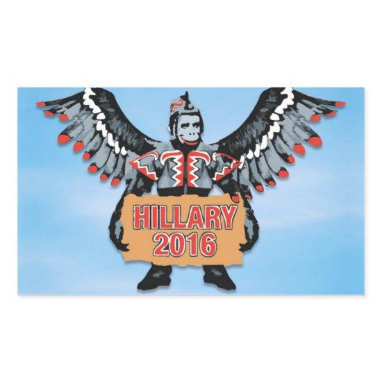HILLARY AND THE ARMY OF FLYING MONKEYS RECTANGULAR STICKER