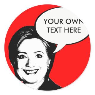 Hillary Clinton Talk Bubble Classic Round Sticker