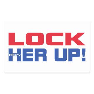 HILLARY LOCK HER UP RECTANGULAR STICKER