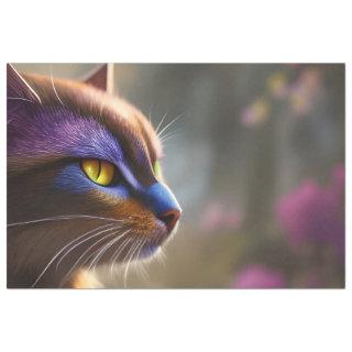 Hint of purple calico cat, Fantasy   Tissue Paper