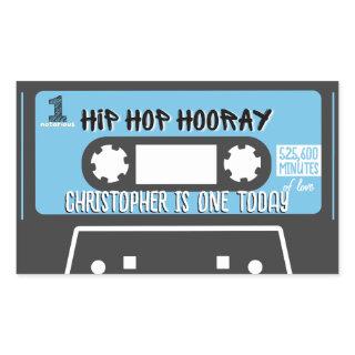 Hip Hop Hooray Notorious ONE 1st Birthday Mixtape Rectangular Sticker