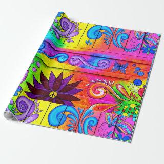 hippie 70's psychedelic colorful
