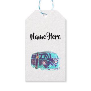 Hippie Van Custom Gift Tags
