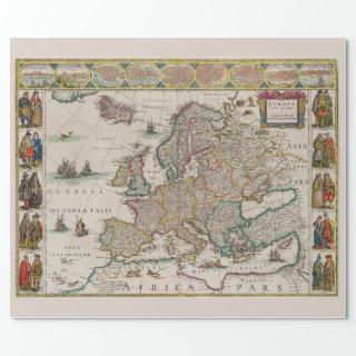 Historic Map of Medieval Europe (by Willem Blaeu)