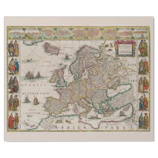 Historic Map of Medieval Europe (by Willem Blaeu)