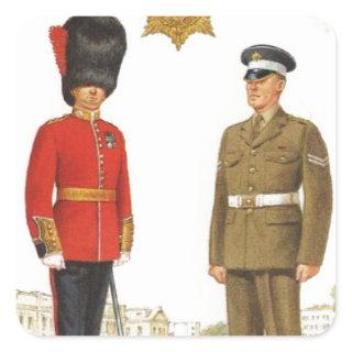 Historic military Uniforms, Coldstream Guards Square Sticker