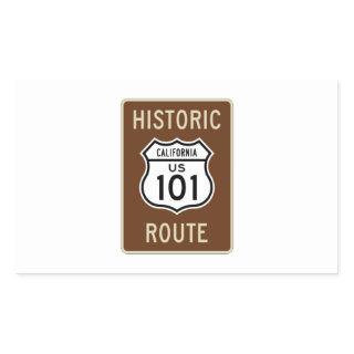 Historic Route US Route 101 (California) Sign Rectangular Sticker