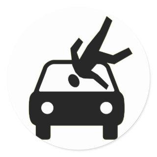 Hit By Car Sticker