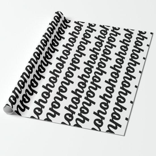 HO HO HO black bold script