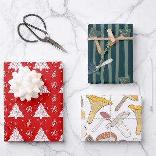 Ho ho ho Christmas trees and mushroom pattern Cute  Sheets