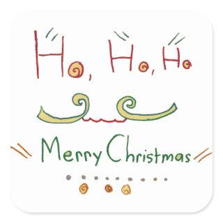 HO HO HO Merry Christmas Sticker