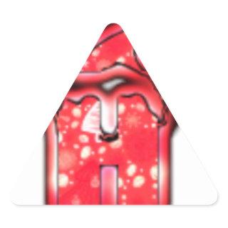 Ho Ho Ho! Santa Claus Hat Merry Christmas Star Triangle Sticker