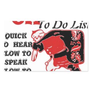 Ho Ho Ho! Special Santa To Do List Art Print Rectangular Sticker