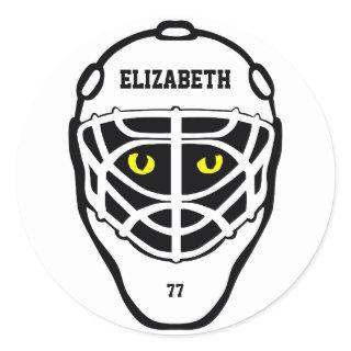 Hockey Cat Eyes Helmet Sticker