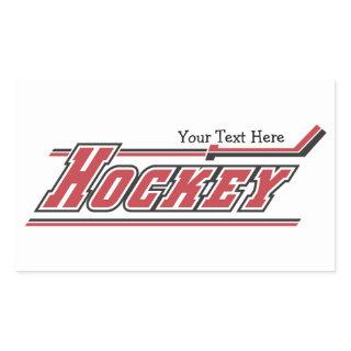 Hockey (customizable) rectangular sticker