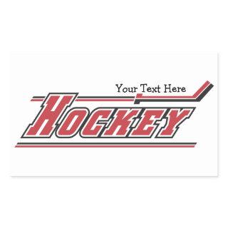 Hockey (customizable) rectangular sticker