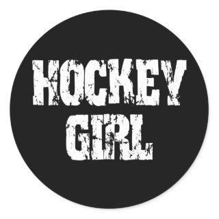 Hockey Girl Hockey Girls Classic Round Sticker