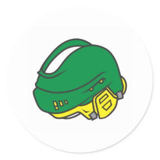 Hockey Helmets Classic Round Sticker