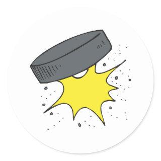 Hockey Puck Classic Round Sticker