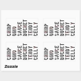 Hockey Slang - Chirp Gino Sauce Bucket Tendy Celly Rectangular Sticker