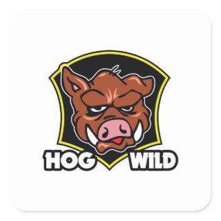 HOG WILD SQUARE STICKER