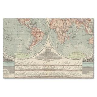 Hohen und Tiefen - Highs and Lows Atlas Map Tissue Paper