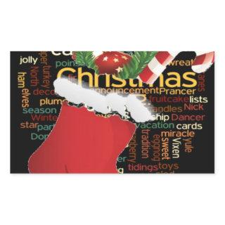 HoHoHo! Merry Christmas GIFTS and a Happy New Year Rectangular Sticker