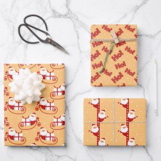 HoHoHo Santa Claus Images on Peach Christmas  Sheets