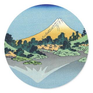 Hokusai - Mount Fuji Reflects in Lake Kawaguchi Classic Round Sticker