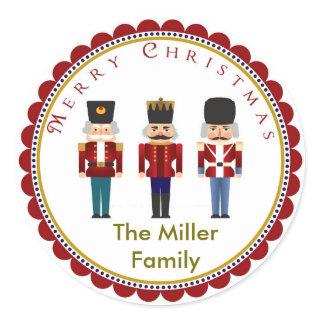 Holiday Christmas Nutcracker Trio Stickers Labels